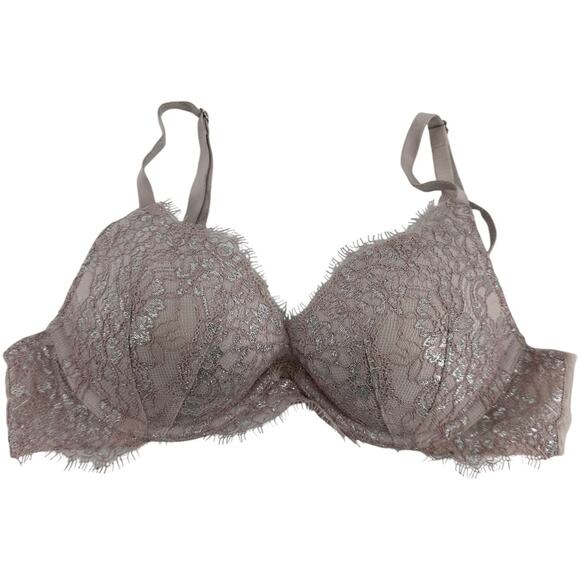 Victoria's Secret Dream Angels Push Up Bra Floral Lace Padded Underwire Pink 32B - Picture 1 of 5